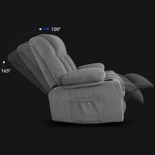 Hannah Corduroy Heated Massage Swivel Recliner Chair